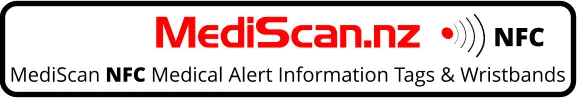 MediScan.nz  MediScan NFC Medical Alert Information Tags & Wristbands NFC