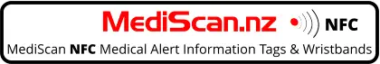 MediScan.nz  MediScan NFC Medical Alert Information Tags & Wristbands NFC