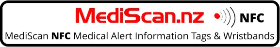 MediScan.nz  MediScan NFC Medical Alert Information Tags & Wristbands NFC