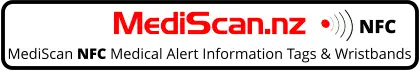 MediScan.nz  MediScan NFC Medical Alert Information Tags & Wristbands NFC