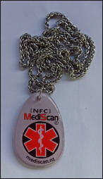 MediScan M.I.T pendant on chain